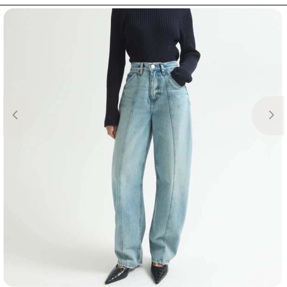 DALA Lido Flat Seam Barrel Leg Jeans NWT